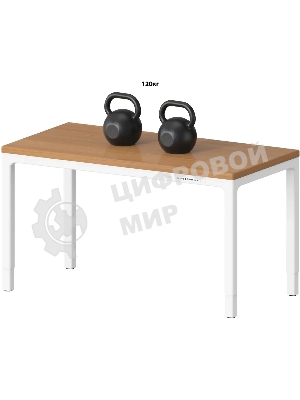 Стол компьютерный Cactus CS-ET-WWD столешница МДФ, белый дуб молочный каркас белый