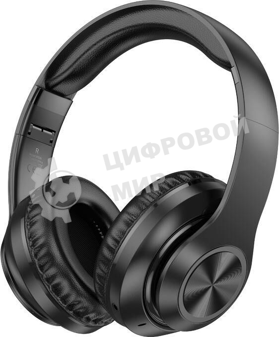 Беспроводные/проводные наушники Borofone BO24 черный, накладные, Bluetooth + проводной, складная конструкция, до 6 ч