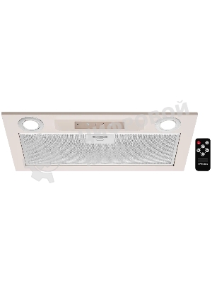 Вытяжка встраиваемая Kuppersberg INLINEA 52 Beige, ширина 52 см, отвод/рециркуляция, 850 м3/час, электронное сенсорное управление, таймер, пульт ДУ, 3 скорости, светодиодное освещение 2х3,5 Вт, металлический жироулавливающий фильтр, угольный фильтр С6С (опция), 42 дБ, кремовый