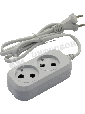 Сетевой удлинитель Buro BU-PSL2.1/W 1.5 м (2 розетки) белый (пакет ПЭ)