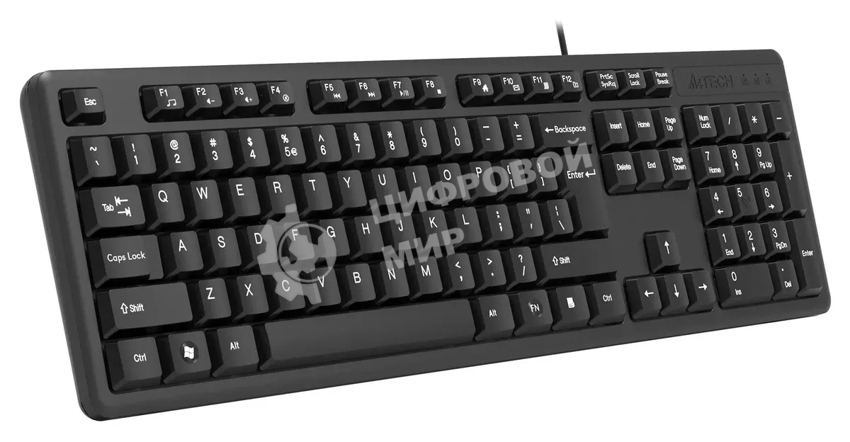 Клавиатура проводная A4Tech KR-3, USB, черный