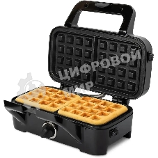 Вафельница Kitfort КТ-1674 1200Вт черный/серебристый