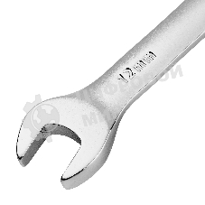 Ключ комбинированный трещоточный Denzel 12 мм, CrV, матовый хром