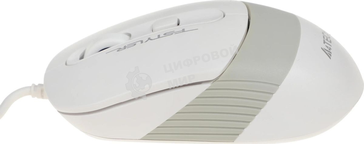 Мышь проводная A4Tech Fstyler FM10 белый/серый, 1600 dpi, USB, кнопки - 4