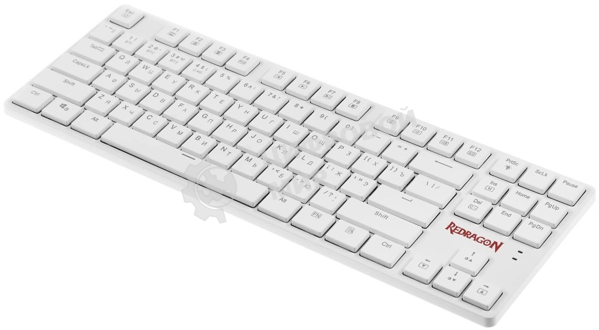 Клавиатура беспроводная Redragon Anubis беспроводная, USB, Bluetooth/Радиоканал, белый