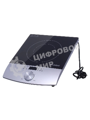 Плита настольная электрическая Hyundai HYC-0102 серебристый/черный стеклокерамика