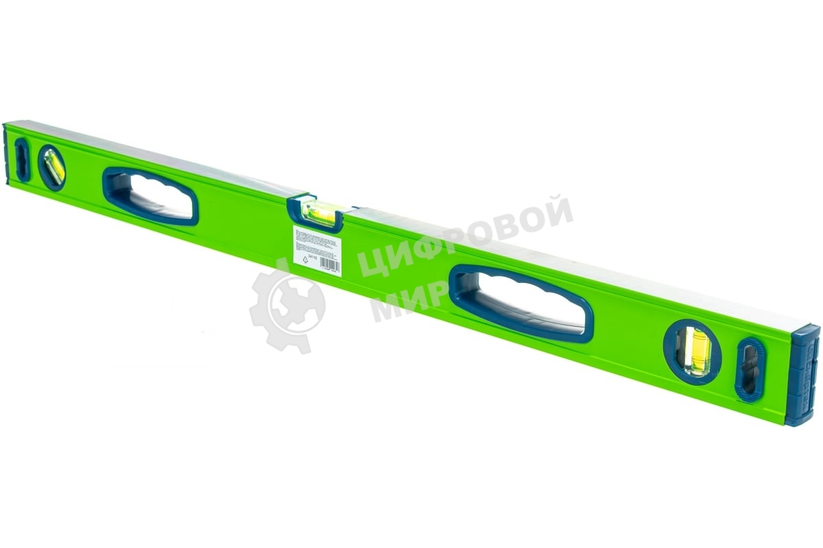 Уровень Сибртех алюминиевый УСМ-0,5-800, фрезерованный, 3 глазка, магнитный, рукоятки, 800 мм