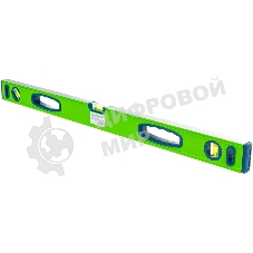 Уровень Сибртех алюминиевый УСМ-0,5-800, фрезерованный, 3 глазка, магнитный, рукоятки, 800 мм