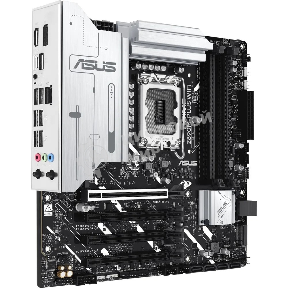Материнская плата ASUS PRIME Z890M-PLUS WIFI, LGA 1851, Intel Z890, 4xDDR5, 6xSATA, 3xM.2, 1xPCIe 5.0 x16, 1xPCIe 4.0 x4, 2xPCIe 4.0 x1, 1xHDMI, 1xDP, 1x2.5Gb LAN, 2xUSB-A 2.0, 4xUSB-A 3.2 Gen 1, 1xUSB-A 3.2 Gen 2, 1xUSB-C 3.2 Gen 2x2, 3x3.5 мм, 7.1, mATX