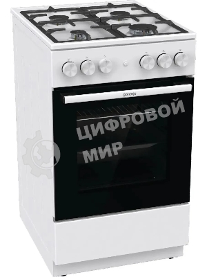 Плита газовая Gorenje GG5A11WF белый, конфорок 4 газовых, духовка 70 л, 50 см x 85 см x 59.4 см