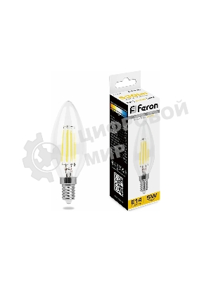 Лампа светодиодная Feron LB-58 свеча E14 5W 2700K