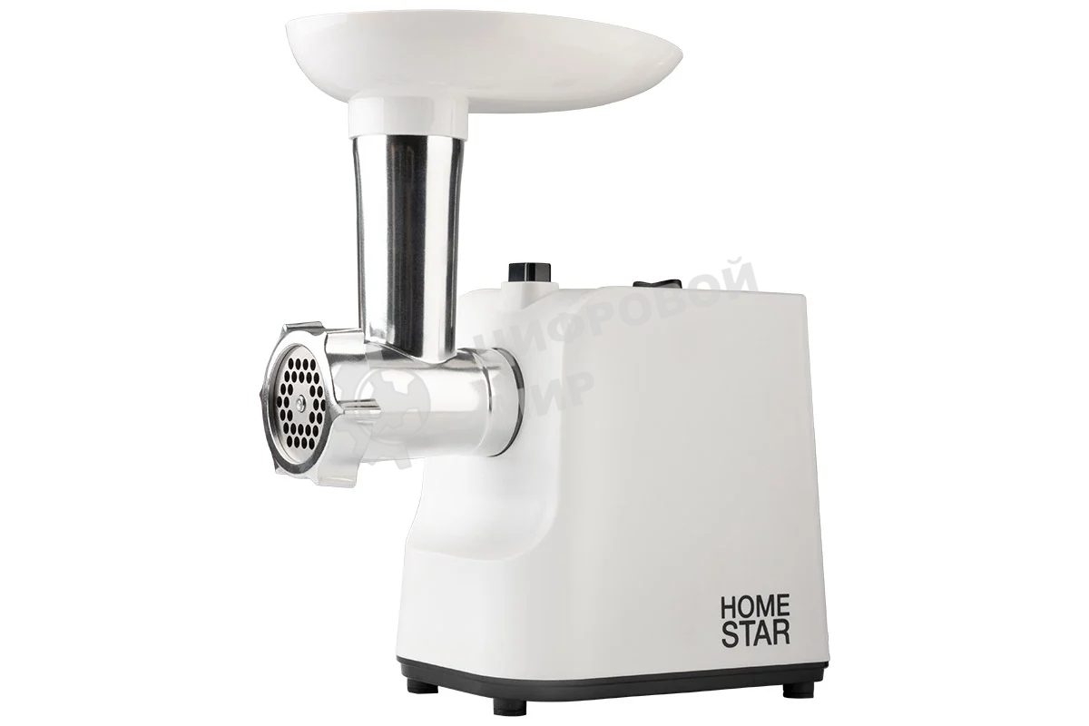 Мясорубка электрическая Homestar HS-2033 белый, 2000 Вт, 1.5 кг/мин, реверс, защита от перегрузки, насадки - 2