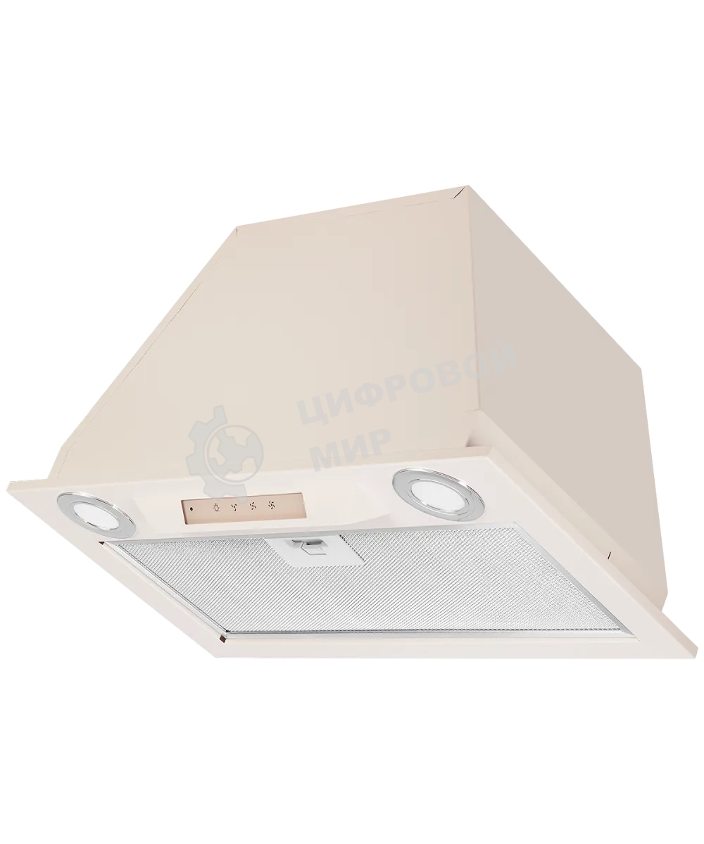 Вытяжка встраиваемая Kuppersberg INLINEA 52 Beige, ширина 52 см, отвод/рециркуляция, 850 м3/час, электронное сенсорное управление, таймер, пульт ДУ, 3 скорости, светодиодное освещение 2х3,5 Вт, металлический жироулавливающий фильтр, угольный фильтр С6С (опция), 42 дБ, кремовый