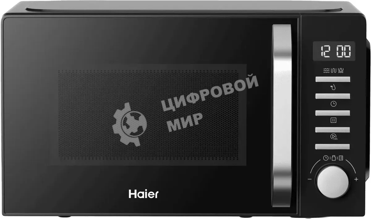 Микроволновая печь Haier HMB-DG208BA черный, 20 л, 800 Вт, переключатели - кнопки, поворотный механизм