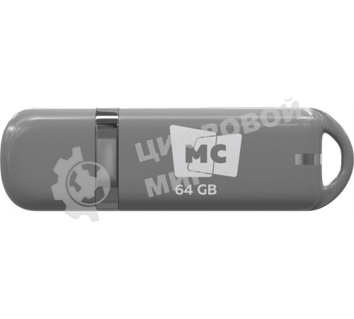 Флешка USB MORE CHOICE МФБ64 Grey (4620202558725), 64GB, USB 2.0, R/W 15/6, серый