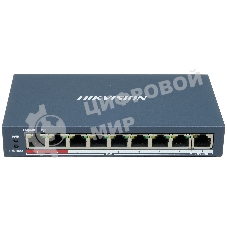 Коммутатор Hikvision DS-3E0109P-E(C), 8×100 Мбит/с PoE + 1×100 Мбит/с, неуправляемый