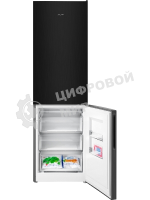 Холодильник Atlant ХМ-4624-151 черный металлик двухкамерный 228/119л морозилка снизу