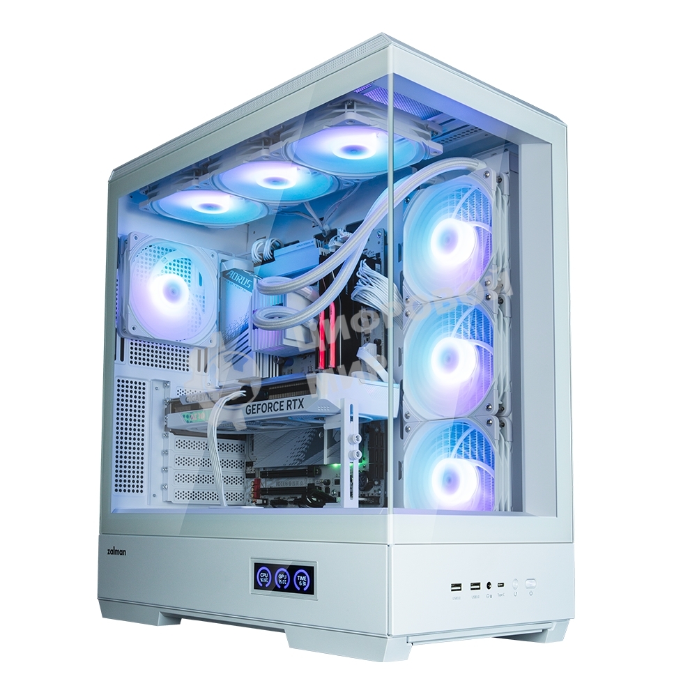 Компьютерный корпус ZALMAN P50 DS, ATX, WHITE, WINDOW, 2x3.5