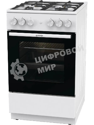 Плита газовая Gorenje GG5A11WF белый, конфорок 4 газовых, духовка 70 л, 50 см x 85 см x 59.4 см