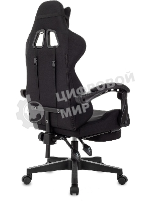 Кресло Zombie Shadow черный, экокожа, 120 кг, механизм качания, подставка для ног