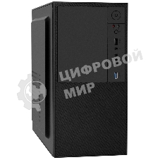 Компьютерный корпус Minitower ExeGate BAA-308U2-UNS500 (mATX, БП UNS500 с вент. 12см, 1хUSB/2хUSB 3.0, HD Audio, черный)