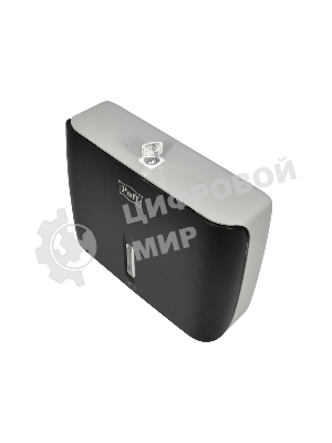 Диспенсер бумажных полотенец Puff-5145Bl черный, с замком, ABS-пластик