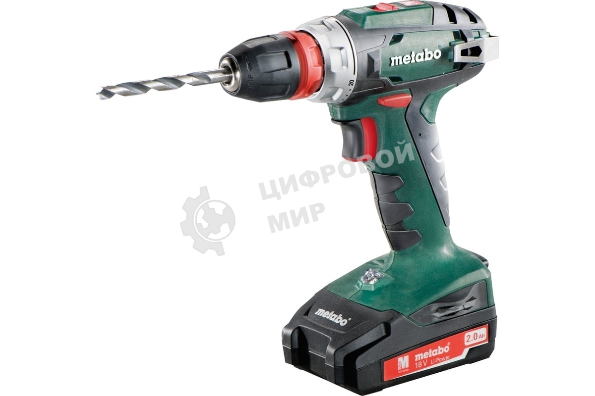Дрель-шуруповерт Metabo BS 18 Quick 602217500, Аккумуляторный, 18В, 2 АКБ, Кейс