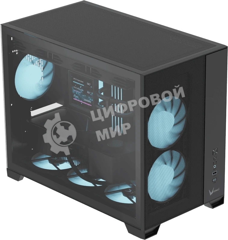 Корпус Formula Air Mesh G6 Plus AR Black, Mini-Tower, чёрный, 3 x 120 мм