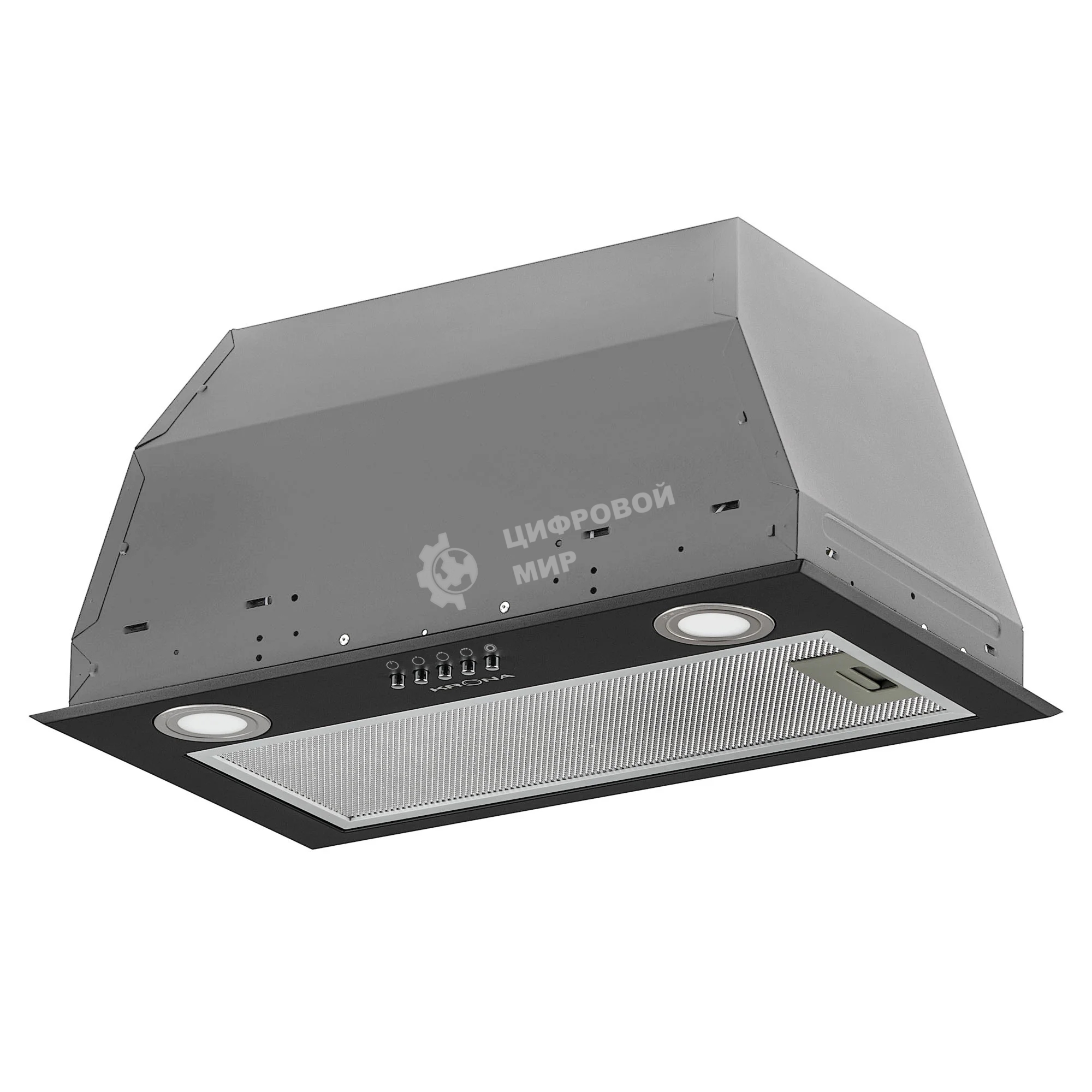 Вытяжка встраиваемая Krona Ameli 600 PB черный, 52.5 см, 633 куб. м/ч, 50 дБ