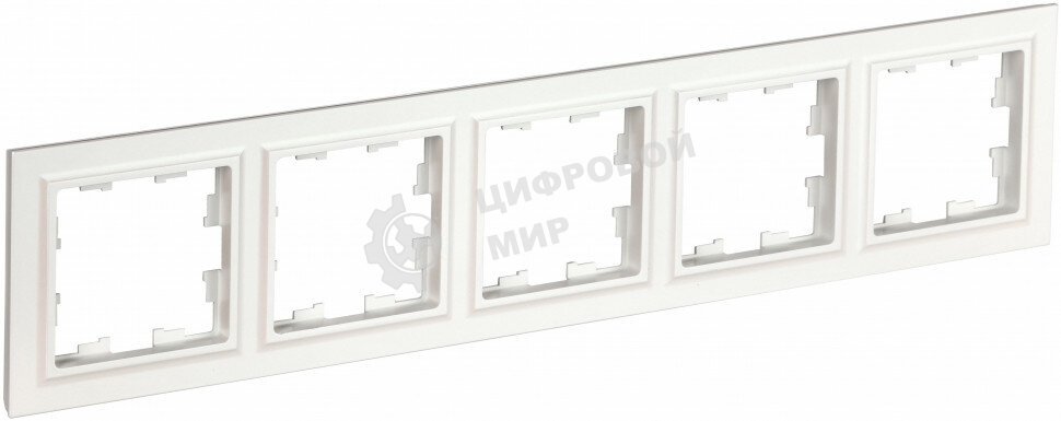 Рамка 5-местная IEK BRITE РУ-5-БрБ (BR-M52-K01) белый