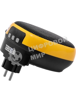 Тепловентилятор керамический Denzel DTFC-700 портативный, черный/желтый, 700 Вт, 10 м2, цифровой термостат