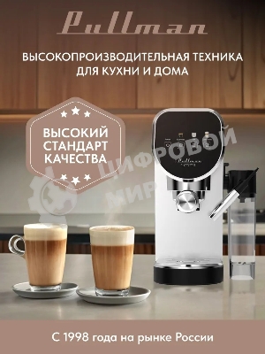 Кофеварка рожковая Pullman PL-550 серый/черный