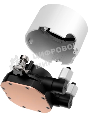 Система охлаждения/ PCCooler DA360 ARGB WH (280W, 360мм, белый, ARGB/ Fans: 3x120мм, 72.1CFM, 33.8dBA, 1800RPM/ Pump height 55мм, 28dBA, 3000RPM, Rad thickness 27мм/ S: 1851, 1700, 1200, 20XX, 115X, AM5, AM4)
