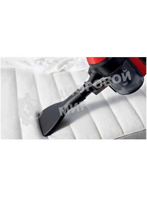 Пылесос вертикальный Bosch BCS711PET черный/красный, питание от аккумулятора, 18 Вт, уборка сухая, пылесборник контейнер 0.3 л