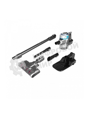 Пылесос вертикальный Redmond RV-UR380 серый/голубой, питание от аккумулятора, 300 Вт, уборка сухая, пылесборник 0,55 л