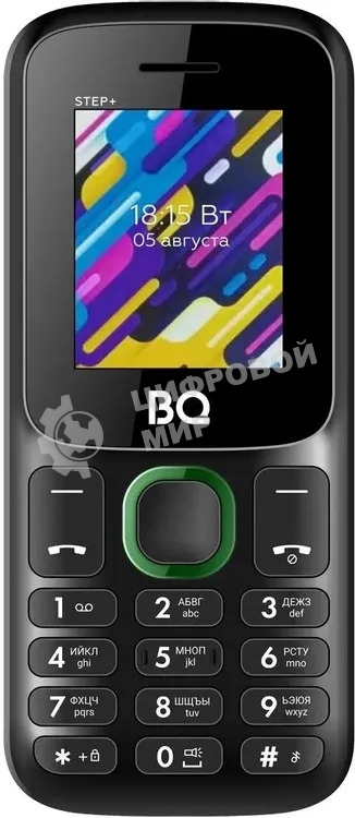 Мобильный телефон BQ 1848 Step+ черный/зеленый