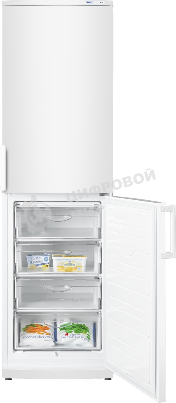 Холодильник Atlant XM-4025-000 белый двухкамерный 225/139л морозилка снизу