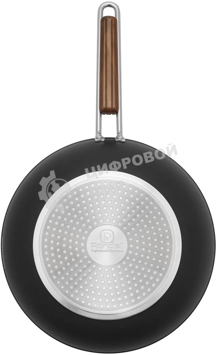 Сковорода ВОК Rondell Fjord RDA-1800, 28 см, с крышкой, черный
