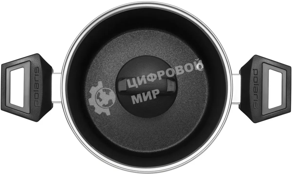 Кастрюля Polaris Graphit 24C, 4 л, с крышкой, темно-серый