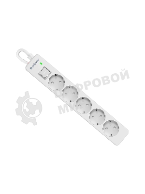 Удлинитель с сетевым фильтром Defender DFS 133, белый, 5 розеток, 3 м.