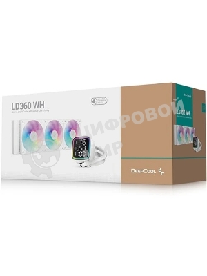 Система жидкостного охлаждения DEEPCOOL LD360 WH белый, 120 мм, алюминий/медь, 2400 об/мин, 38.71 дБ, 3 pin, 300 Вт