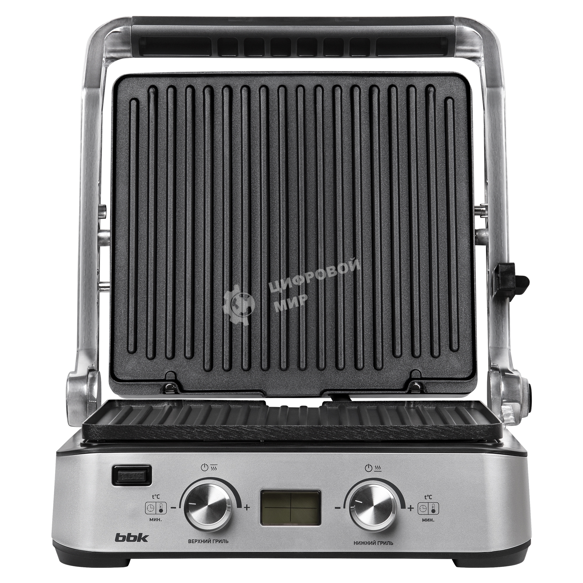 Гриль электрический BBK BEG2004 2000 Вт, черный/металлик