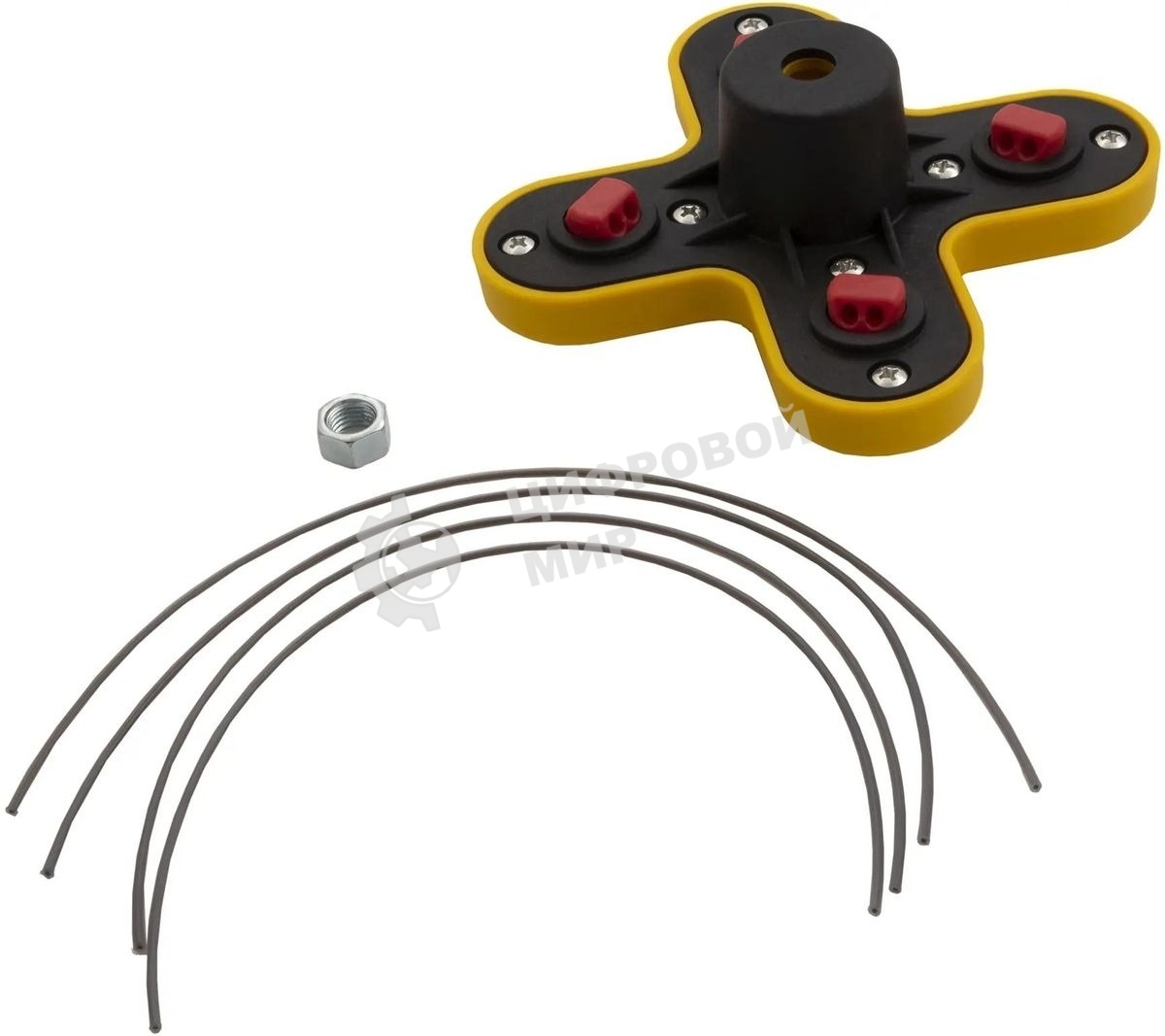 Головка триммерная универсальная гайка Denzel М10х1,25 левая 96362