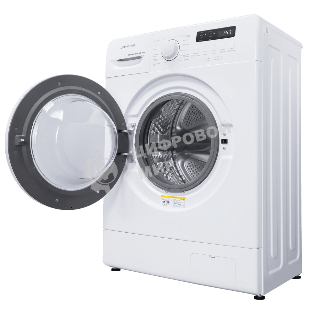 Стиральная машина Maunfeld MFWM127WH051D белый, загрузка фронтальная 7 кг, 1200 об/мин., класс: А+++