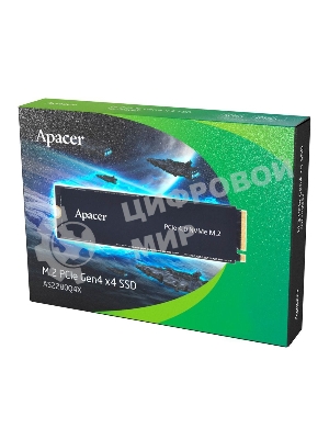 Накопитель SSD Apacer 2Tb, PCIe 4.0 x4, M.2 2280, NVMe, R/W 5000/4400, с радиатором