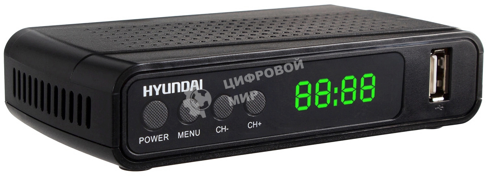 Ресивер DVB-T2 Hyundai H-DVB520 черный + WiFi-адаптер
