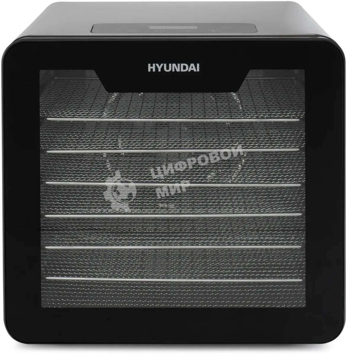 Сушка для фруктов и овощей Hyundai HYFD-8802 14под. 600Вт серебристый