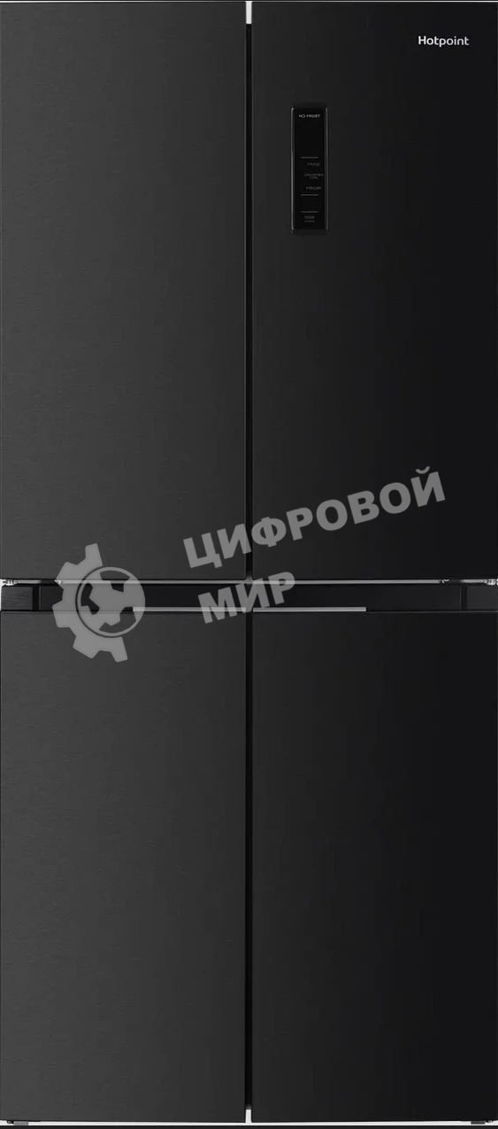 Холодильник Hotpoint HFL4 522I XBR черный трехкамерный 266/160 л морозилка снизу, No Frost, Side by Side
