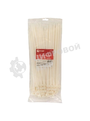 Хомут кабельный 7.2х300 нейл. бел. (уп.100 шт) EKF plc-c-7.2x300