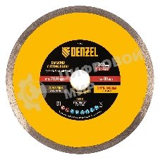 Диск алмазный сплошной Denzel супертонкий, 200 х 25,4 мм, горячее прессование, мокрое резание